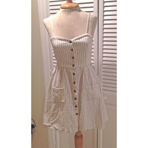 Striped dress with buttons down the front