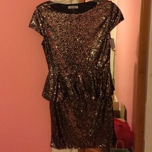 Gold Sequin Dress