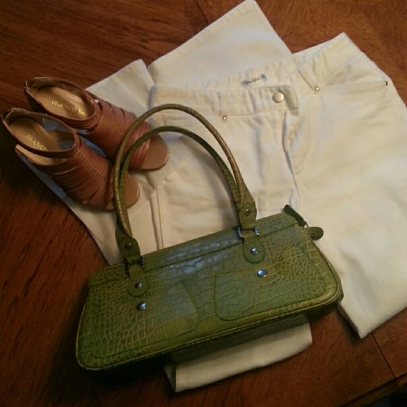 »SOLD« White Tahari High Waist Ankle Jean