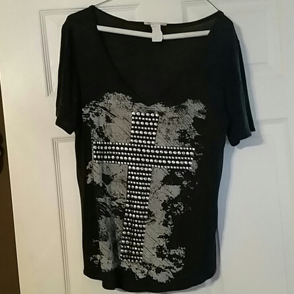 Dark gray cross t-shirt