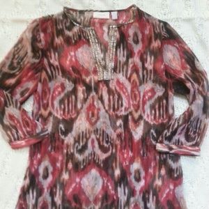Chicos Sheer Jeweled Top🔖SOLD