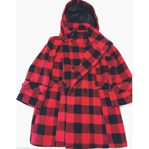 Red and black peacoat URBAN OUTFITTERS 🎄❤️🎈