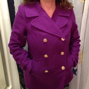 Purple Wool Peacoat