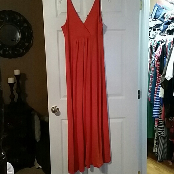 Orange maxi dress