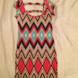 Tribal print mini dress