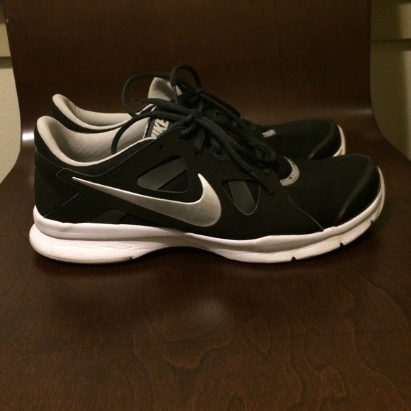 Black Nike training shoes