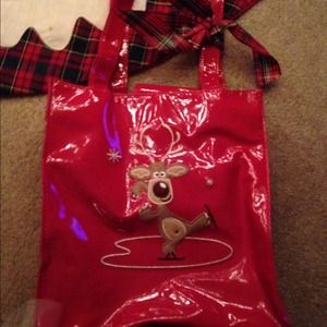 Patten leather Christmas purse/small tote