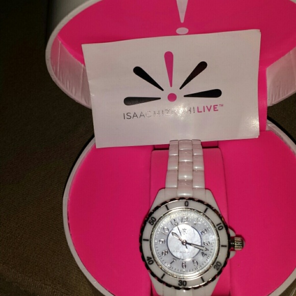 55% OFF Isaac Mizrahi ceramic watch Xlarge band