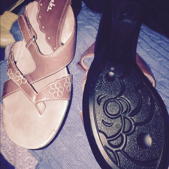 Leather clarks sandals