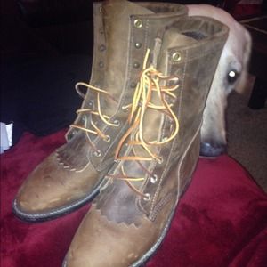 Justin short military style boots!