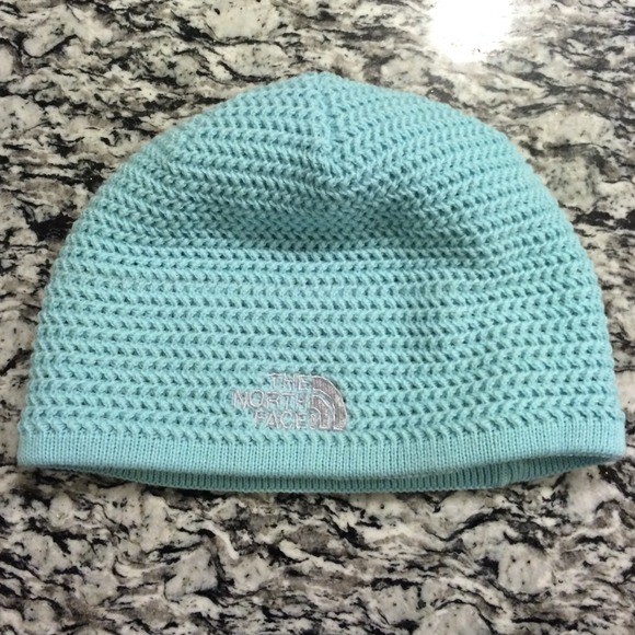 Baby blue North Face beanie