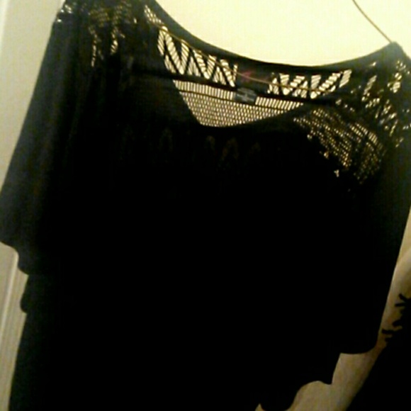 Black top with a super cute design