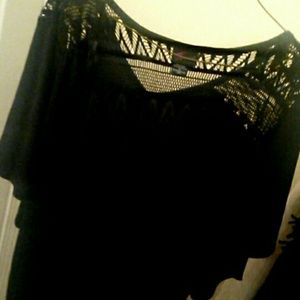 Black top with a super cute design