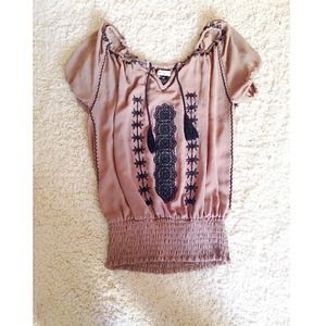 Arden B. Mocha Boho top