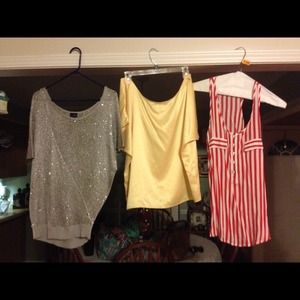 Three cute shirts worn once a piece