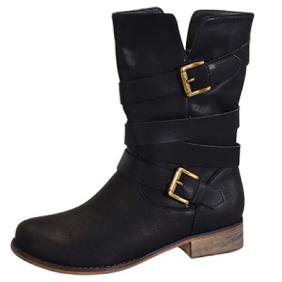 No Brand Shoes - ✨HOST PICK!!✨ NIB Mid-calf Buckle Boots