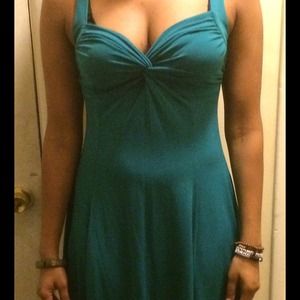 Beautiful Teal Knee Length Dress