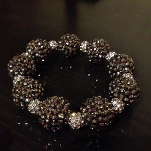 Sparkly black beaded bracelet