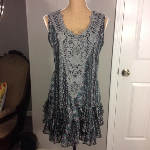 NEW Hazel drop waist boho tunic layered ruffles