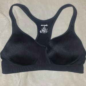 Gray padded sports bra
