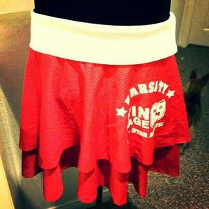 Jersey Knit Ruffled Skirt:Plus