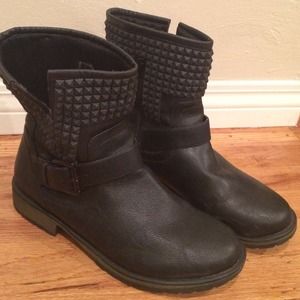 Just fab studded short biker boots