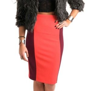 Jealous tomato knee length pencil skirt