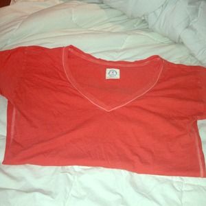 American eagle vintage v neck orange shirt