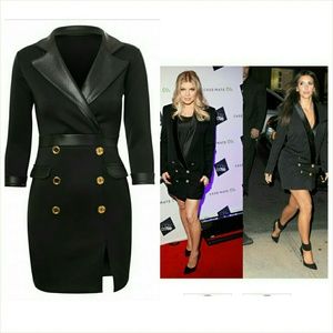 Kardashian style Black Blazer Dress