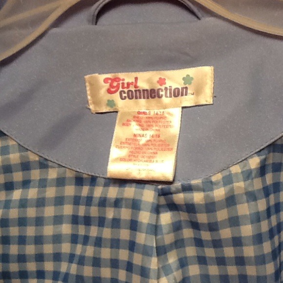 Youth rain jacket trench coat style - Picture 2 of 3