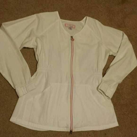 Koi white lab coat/ scrub top