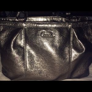 Coach Metallic Handbag.