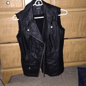 Sinful by affliction faux leather vest