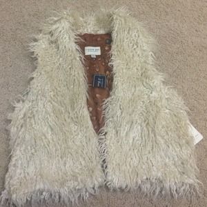 Stylish faux sheep skin vest