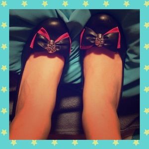 🎀Black bow heels❗️