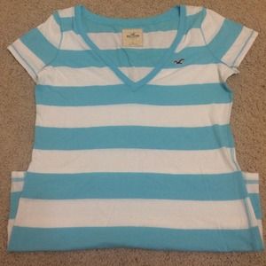 Hollister striped v-neck shirt