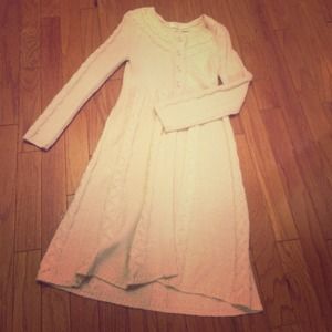 REDUCED! Long cream sweater