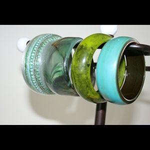 4 Green Bangles for $15