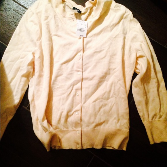 NWT XL J Crew Cardigan in light apricot
