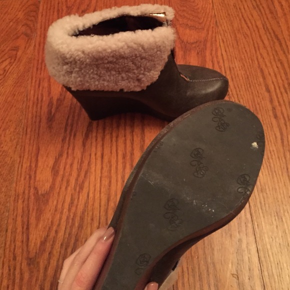 Matt bernson shearling wedge booties - Picture 3 of 4