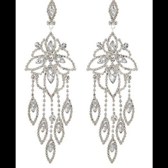 Rhinestone Chandelier Drop Earrings