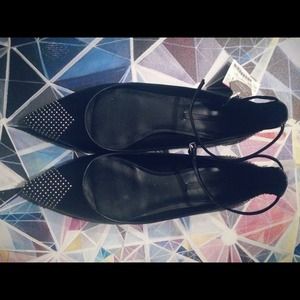 Zara Studded Ballet Flats. NWOT
