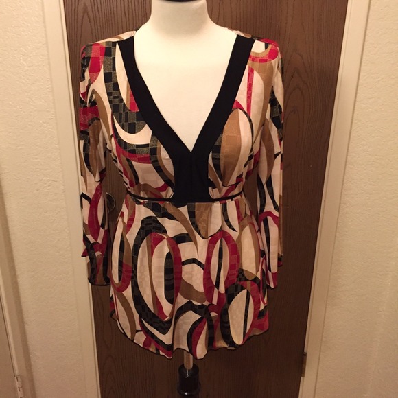 J.T.B Tops - Super cute shirt. Tunic style with tie.