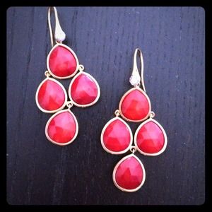 Henri Bendel Coral Chandelier Earrings