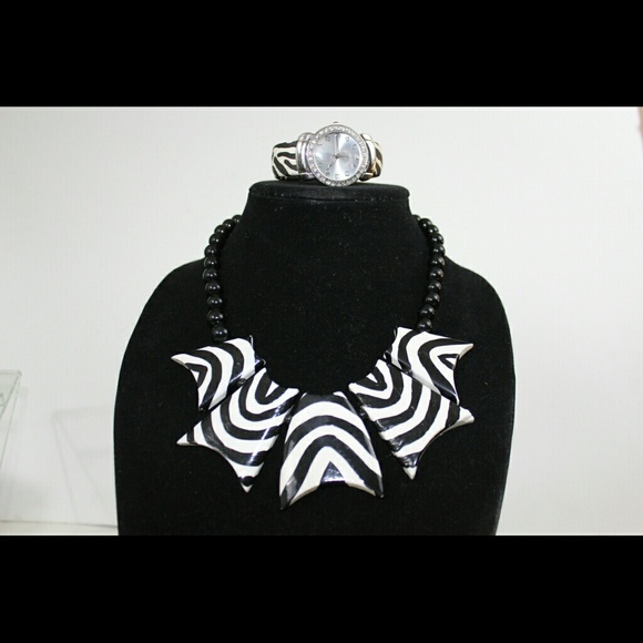 Black and white jewelry
