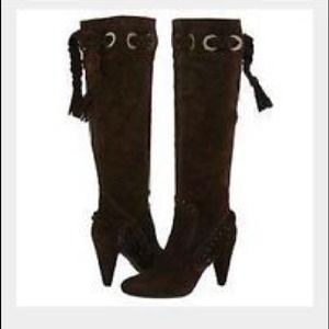 Fornarina black  suede boots size 8