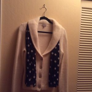 White Ann Taylor rabbit hair sweaters
