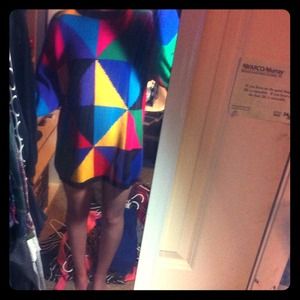 oversized colorful "Cosby" sweater
