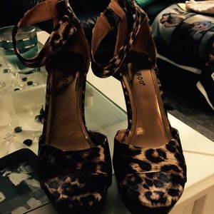Cheetah wedges! Size 7.5 worn once