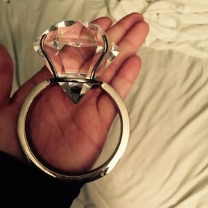 Huge fake diamond ring